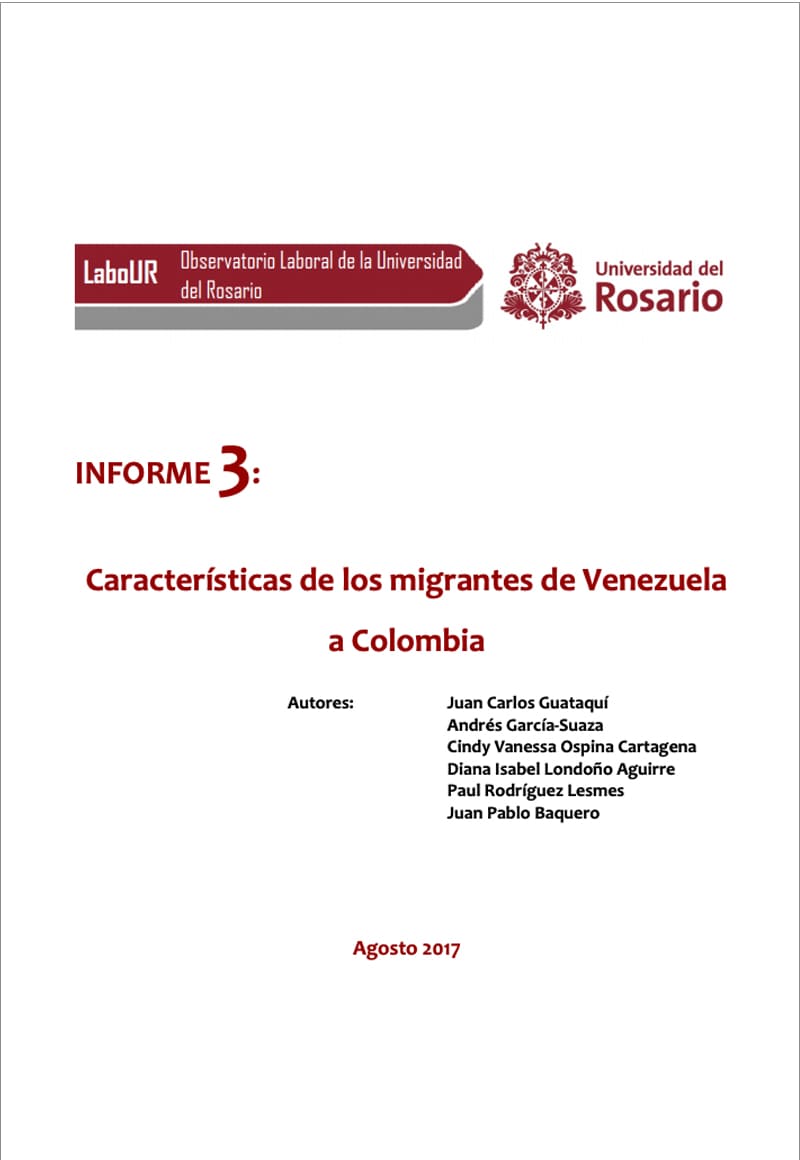 REMOVE - Informe características de los migrantes hacia Colombia